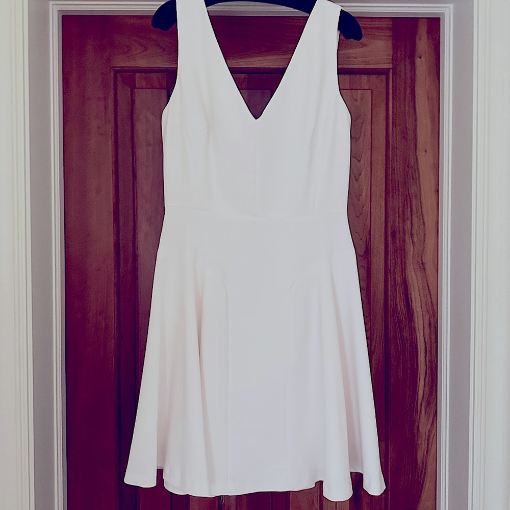 Beautiful Milly Akila White Flounce Dress